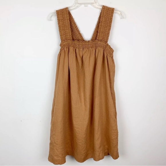Everlane Mini Dress in Brown and Tan - Picture 5 of 11